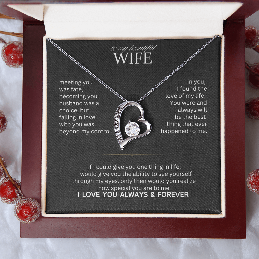 Gift for Wife " I Married You Because I Cant Live Without You" Love Knot Necklace