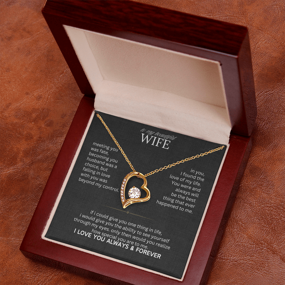 Gift for Wife " I Married You Because I Cant Live Without You" Love Knot Necklace