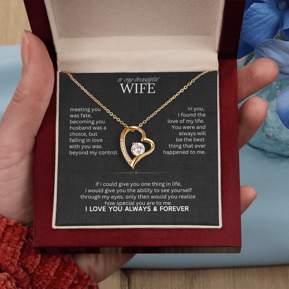 Gift for Wife " I Married You Because I Cant Live Without You" Love Knot Necklace