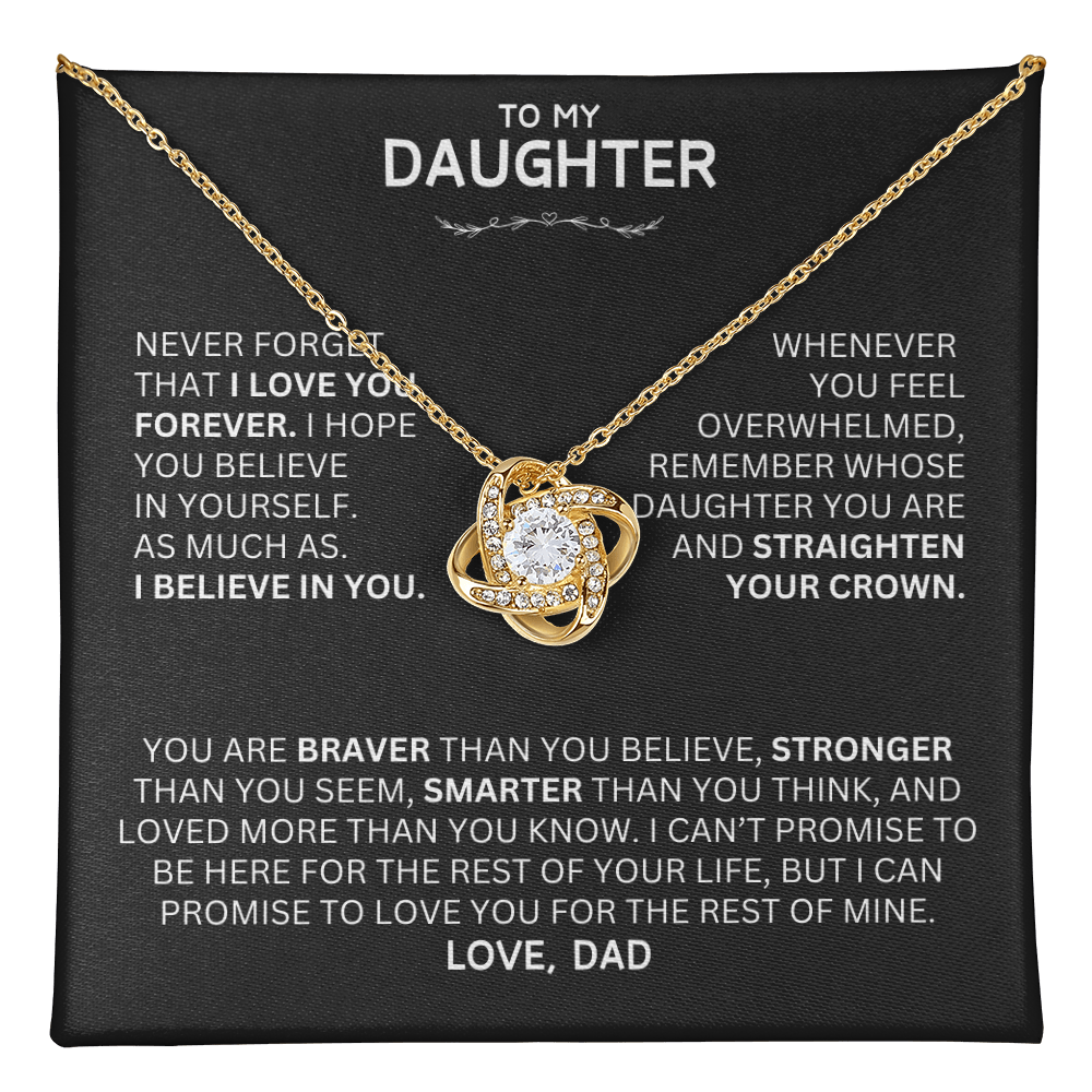 Unique Gift for Daughter From Dad "Never Forget That I Love You"