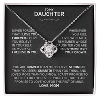 Unique Gift for Daughter From Mom "Never Forget That I Love You"