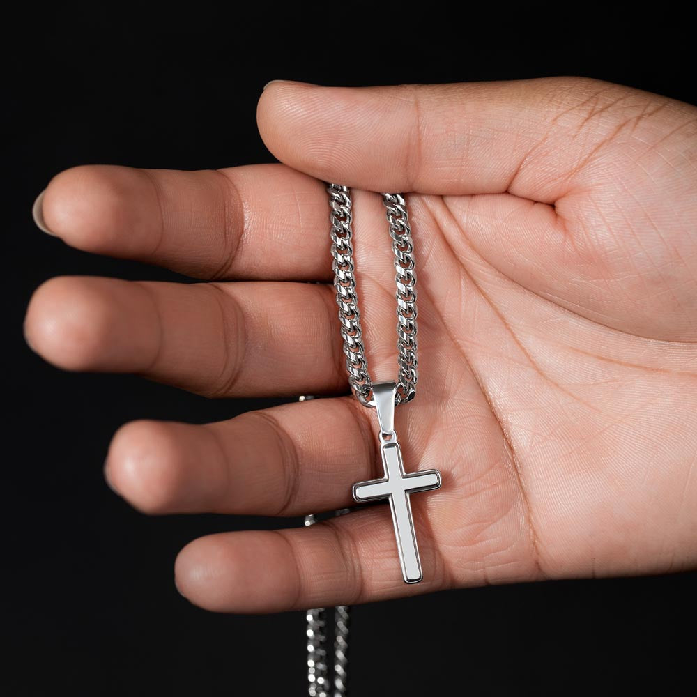 Cross Pendant & Chain Necklace for Man & Women, Stainless Steel Vintage Jewerly