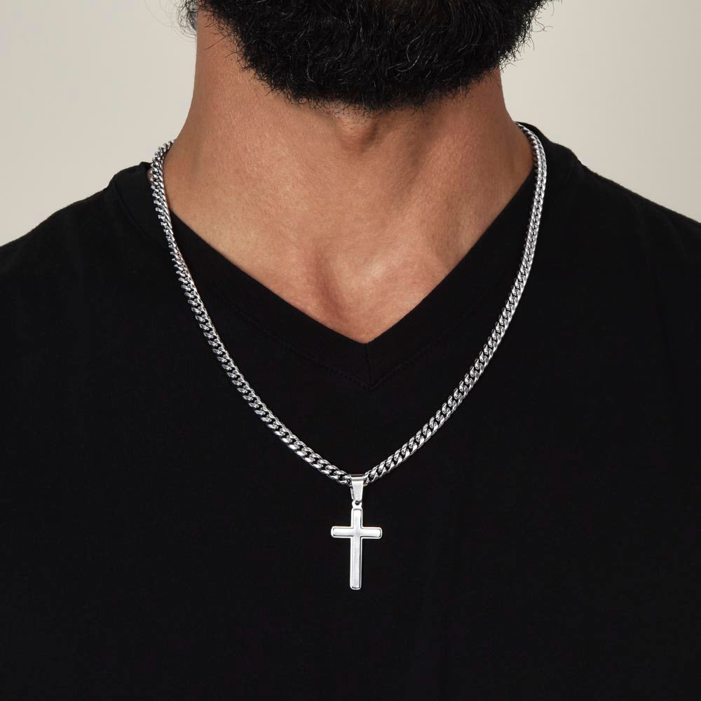 Cross Pendant & Chain Necklace for Man & Women, Stainless Steel Vintage Jewerly