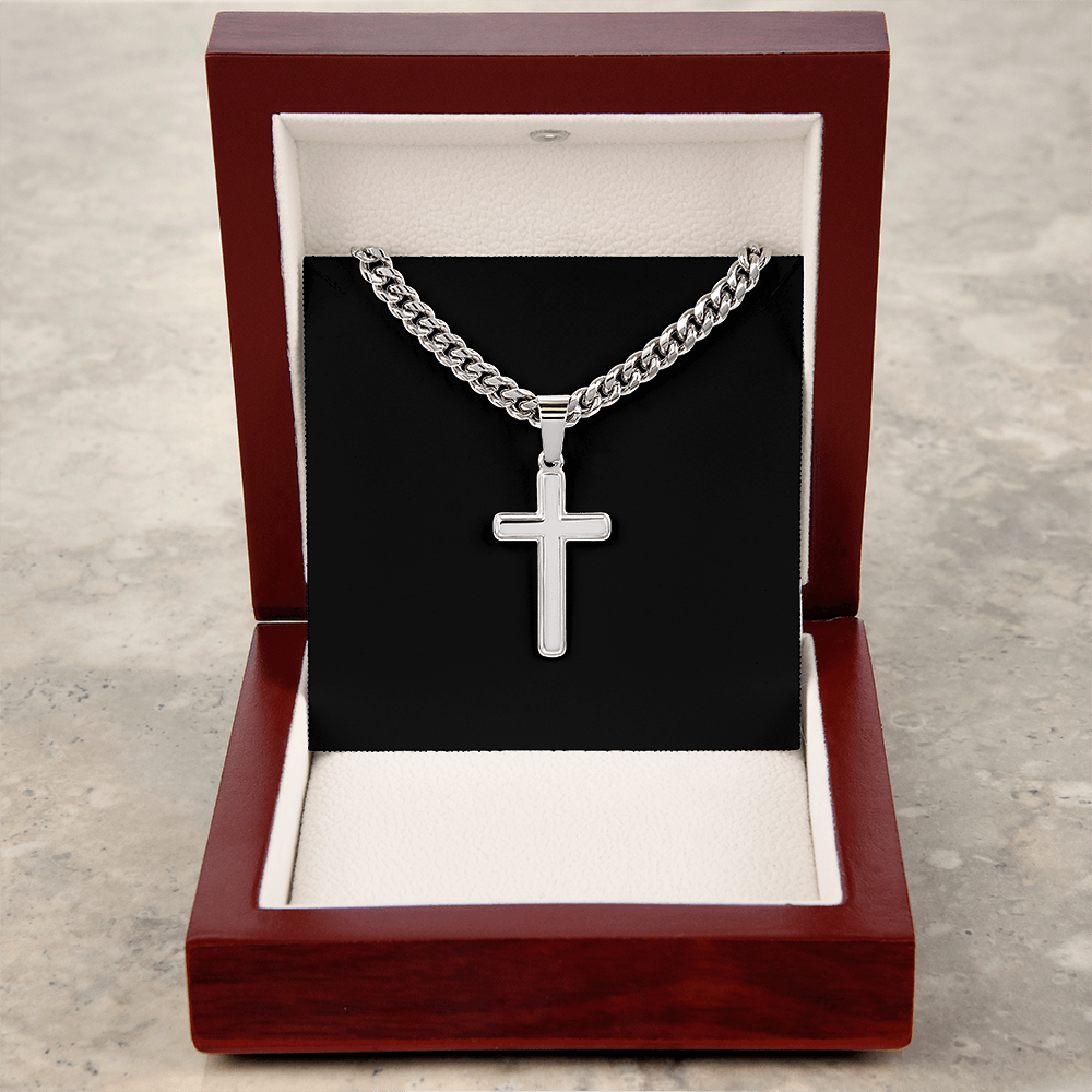 Cross Pendant & Chain Necklace for Man & Women, Stainless Steel Vintage Jewerly