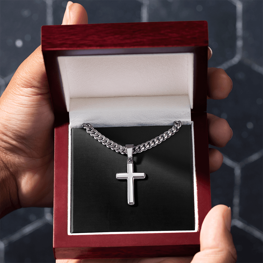 Cross Pendant & Chain Necklace for Man & Women, Stainless Steel Vintage Jewerly