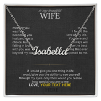 To My Beautiful Wife - I Found My Missing Piece - Love Knot Necklace