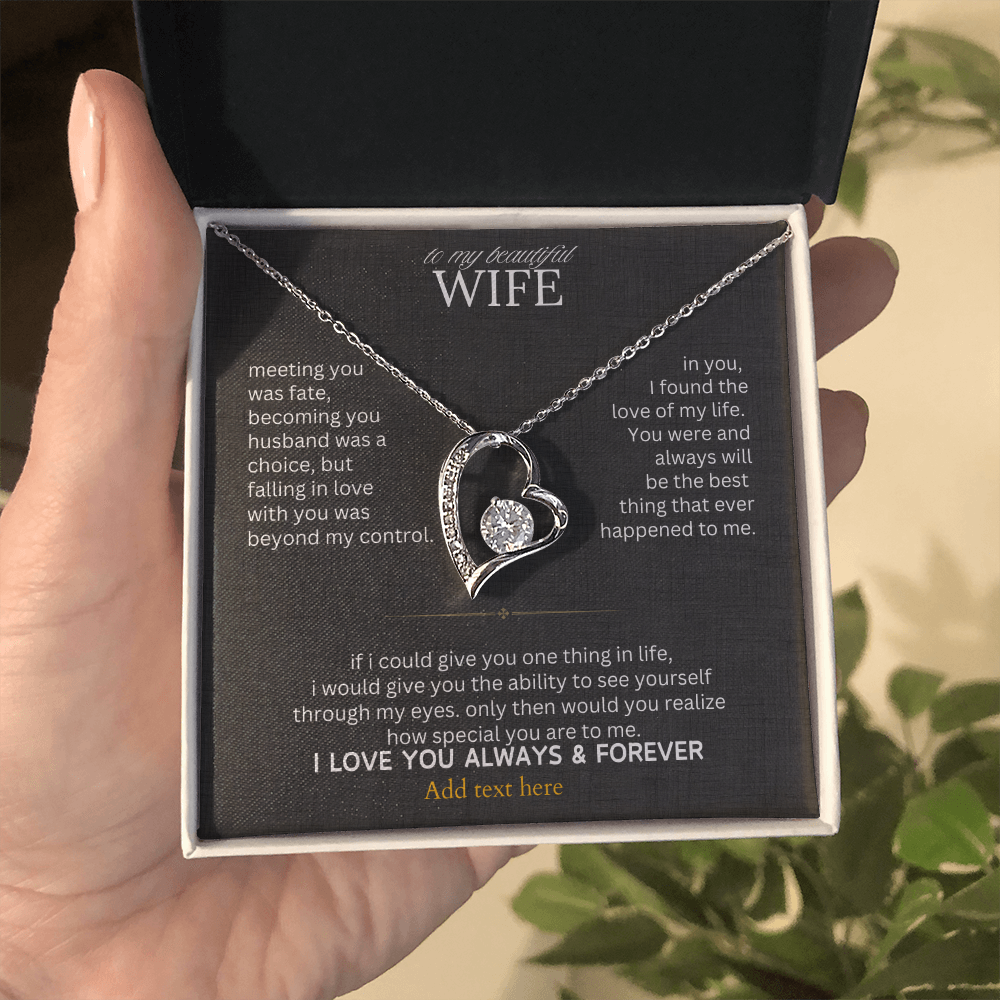 Gift for Wife " I Married You Because I Cant Live Without You" Love Knot Necklace