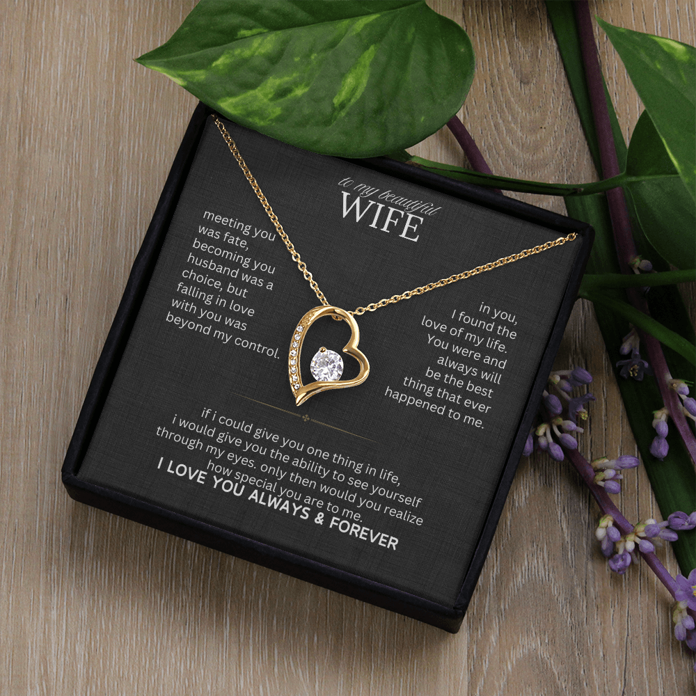 Gift for Wife " I Married You Because I Cant Live Without You" Love Knot Necklace