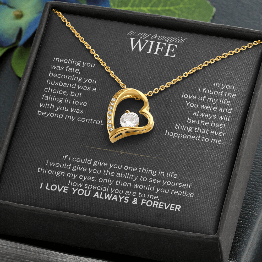 Gift for Wife " I Married You Because I Cant Live Without You" Love Knot Necklace