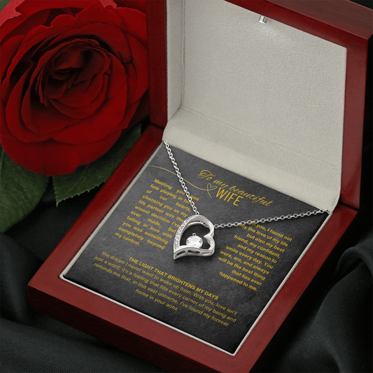 Gift for Wife "I Can't Live Without You" Gold Knot Necklace