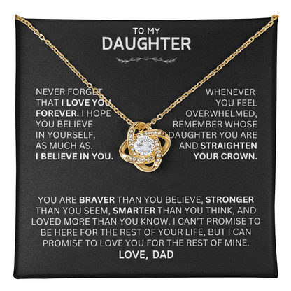 Unique Gift for Daughter From Dad "Never Forget That I Love You"