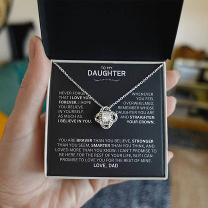 Unique Gift for Daughter From Dad "Never Forget That I Love You"