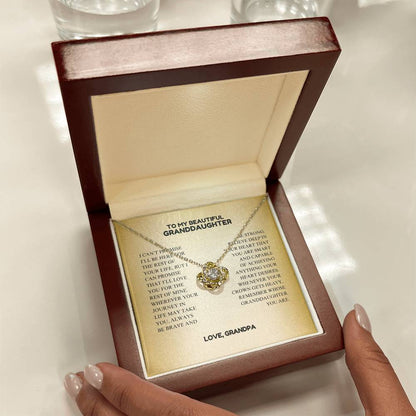 To My Beautiful Granddaughter - Always Keep Me In Your Heart - Interlocking Hearts Necklace