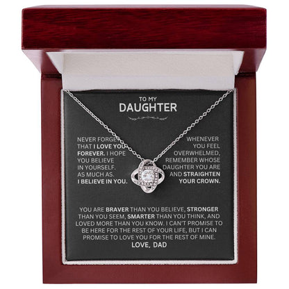 Unique Gift for Daughter From Dad "Never Forget That I Love You"