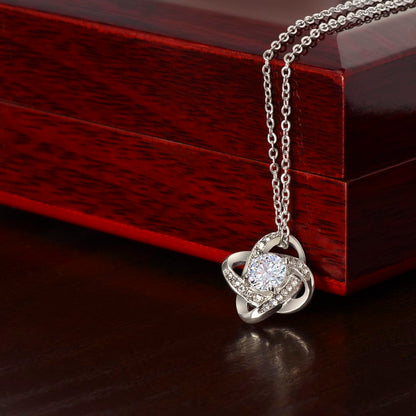 [ALMOST SOLD OUT] To My Beautiful Granddaughter - Always Be Brave And Be Strong - Love Knot Necklace
