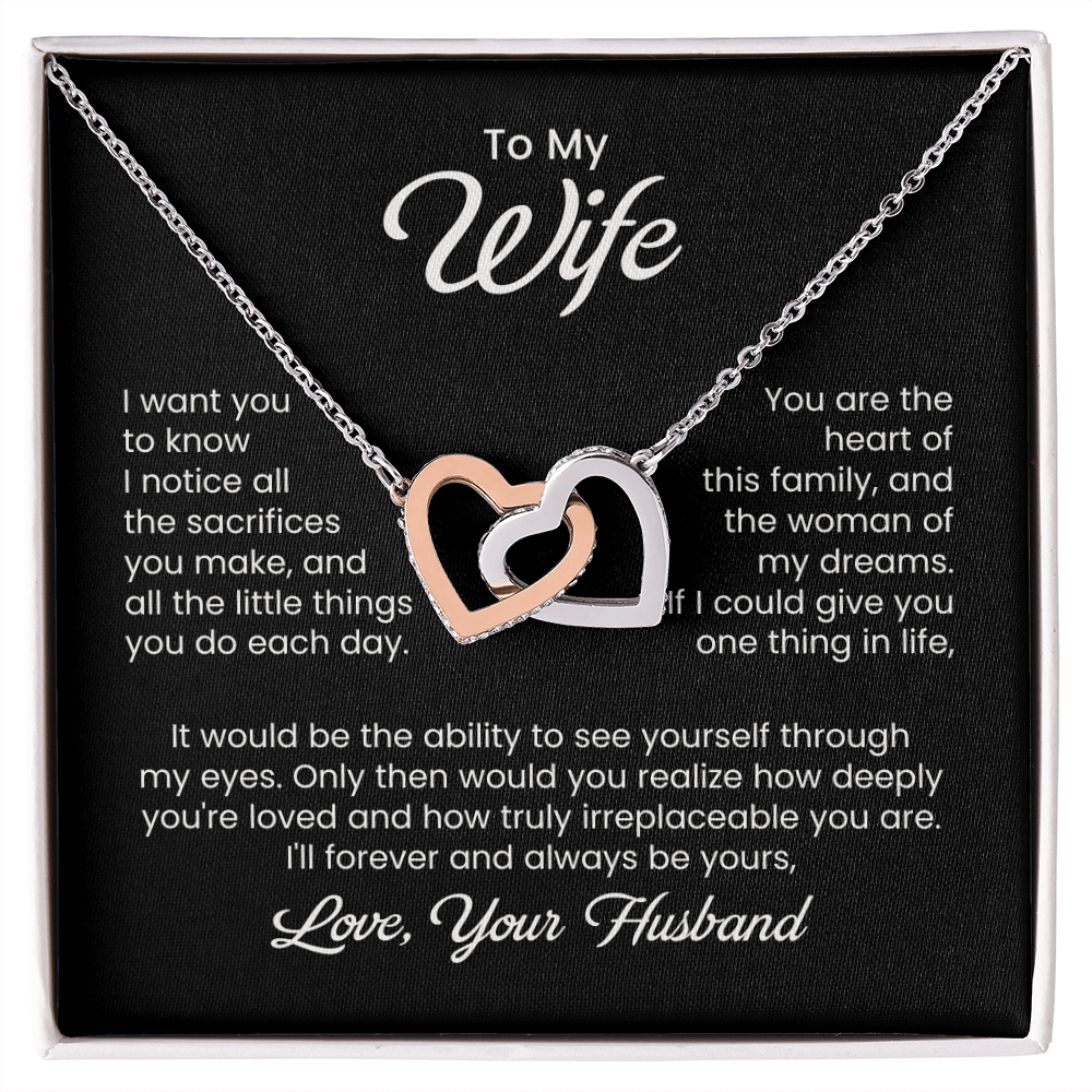To My Beautiful Wife - I Found My Missing Piece - Love Knot Necklace