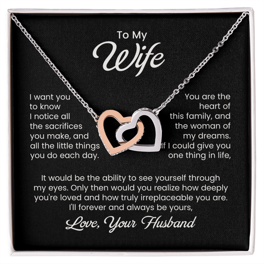 To My Beautiful Wife - I Found My Missing Piece - Love Knot Necklace