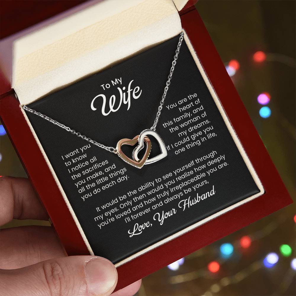 To My Beautiful Wife - I Found My Missing Piece - Love Knot Necklace
