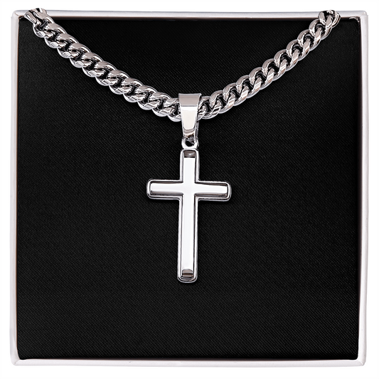 Cross Pendant & Chain Necklace for Man & Women, Stainless Steel Vintage Jewerly