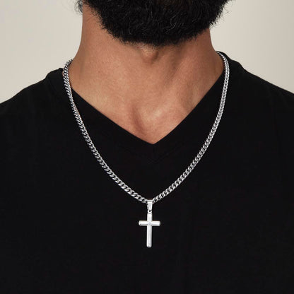 Cross Pendant & Chain Necklace for Man & Women, Stainless Steel Vintage Jewerly