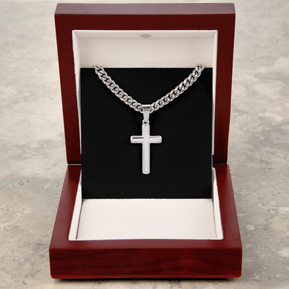 Cross Pendant & Chain Necklace for Man & Women, Stainless Steel Vintage Jewerly