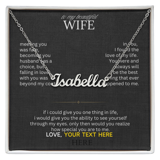 To My Beautiful Wife - I Found My Missing Piece - Love Knot Necklace