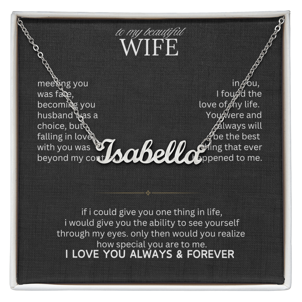 Personalized Jewelry Gift For Her, To My Wife Necklace With Message Card, Wife Gift From Husband, Anniversary Gift for Wife