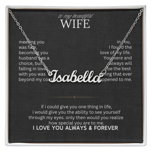 Personalized Jewelry Gift For Her, To My Wife Necklace With Message Card, Wife Gift From Husband, Anniversary Gift for Wife