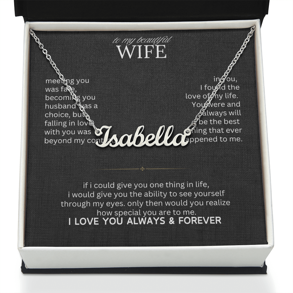 Personalized Jewelry Gift For Her, To My Wife Necklace With Message Card, Wife Gift From Husband, Anniversary Gift for Wife