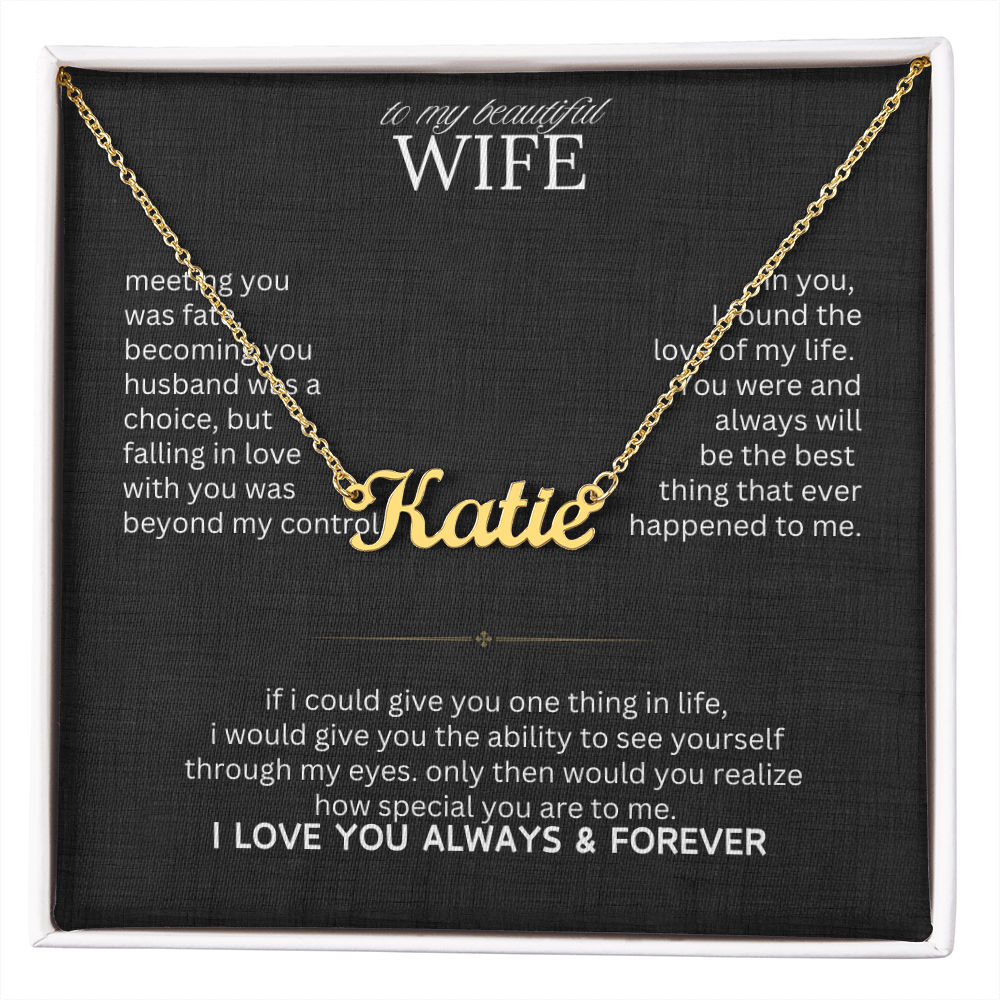 Personalized Jewelry Gift For Her, To My Wife Necklace With Message Card, Wife Gift From Husband, Anniversary Gift for Wife