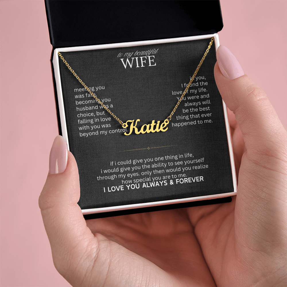 Personalized Jewelry Gift For Her, To My Wife Necklace With Message Card, Wife Gift From Husband, Anniversary Gift for Wife