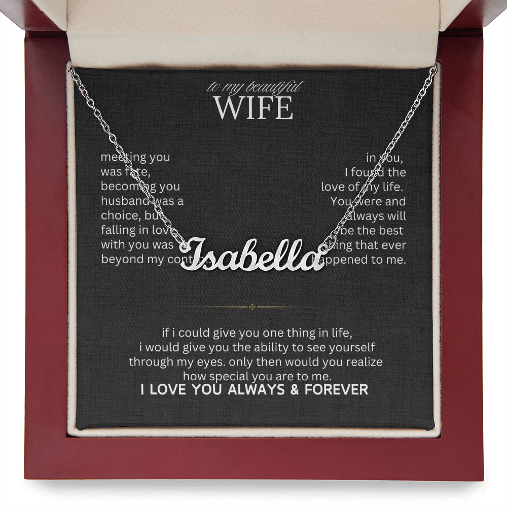 Personalized Jewelry Gift For Her, To My Wife Necklace With Message Card, Wife Gift From Husband, Anniversary Gift for Wife