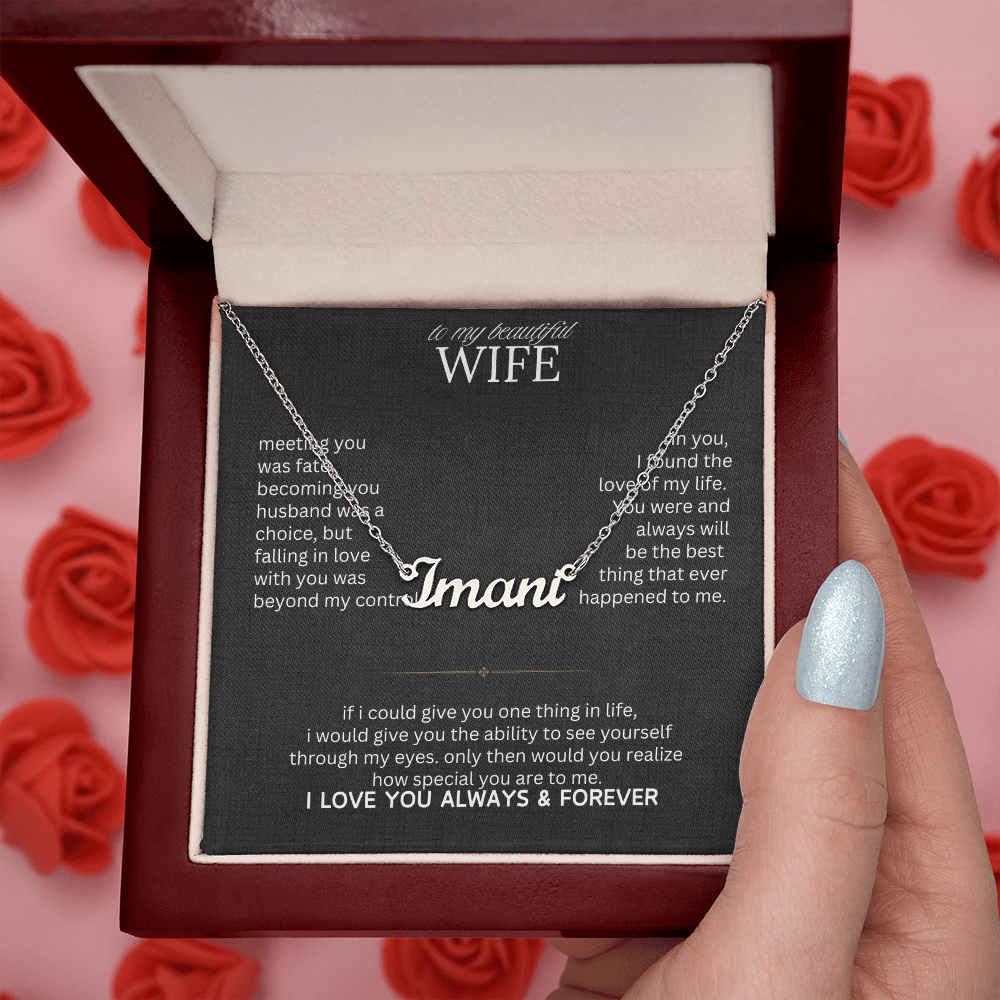 Personalized Jewelry Gift For Her, To My Wife Necklace With Message Card, Wife Gift From Husband, Anniversary Gift for Wife