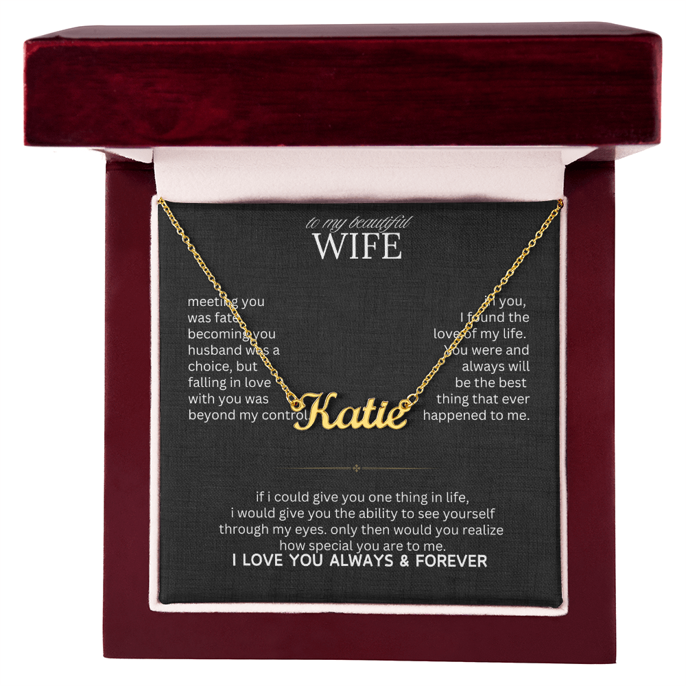 Personalized Jewelry Gift For Her, To My Wife Necklace With Message Card, Wife Gift From Husband, Anniversary Gift for Wife