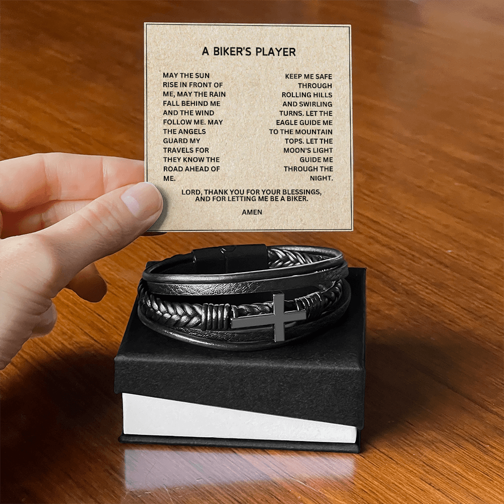 Biker Prayer Bracelet gift Custom Bikers Prayer Christian Bracelet gift for motorcycle rider gift Engraved Laser Personalized Gift Bible
