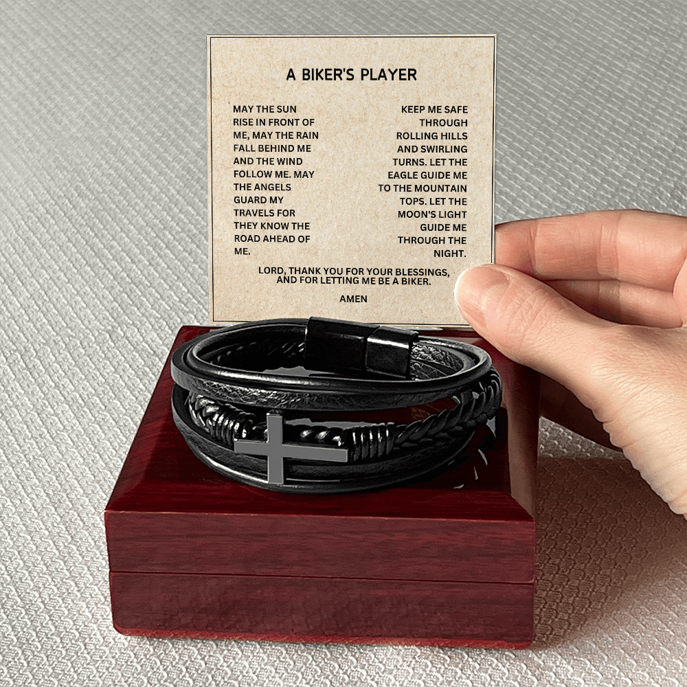 Biker Prayer Bracelet gift Custom Bikers Prayer Christian Bracelet gift for motorcycle rider gift Engraved Laser Personalized Gift Bible