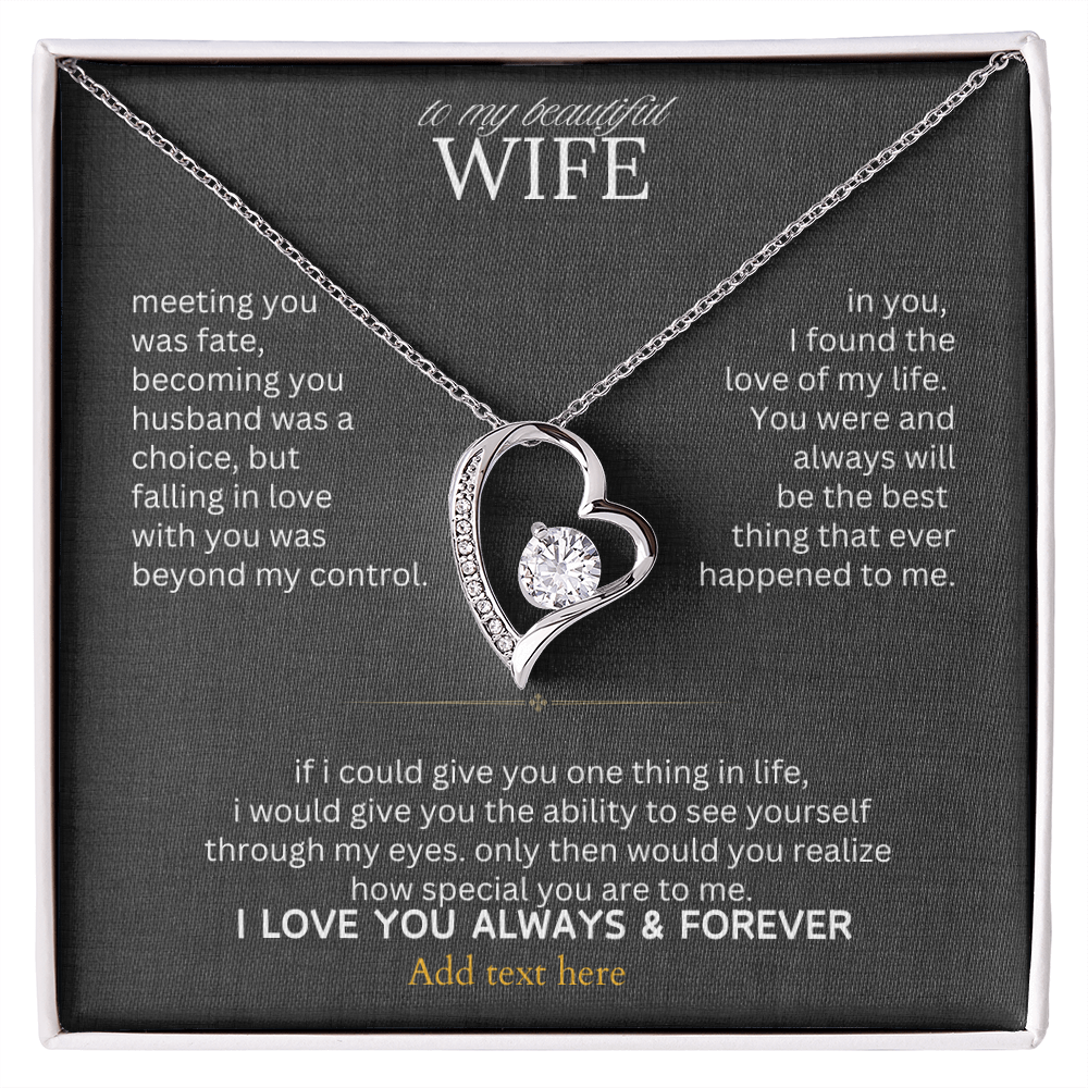 Gift for Wife " I Married You Because I Cant Live Without You" Love Knot Necklace