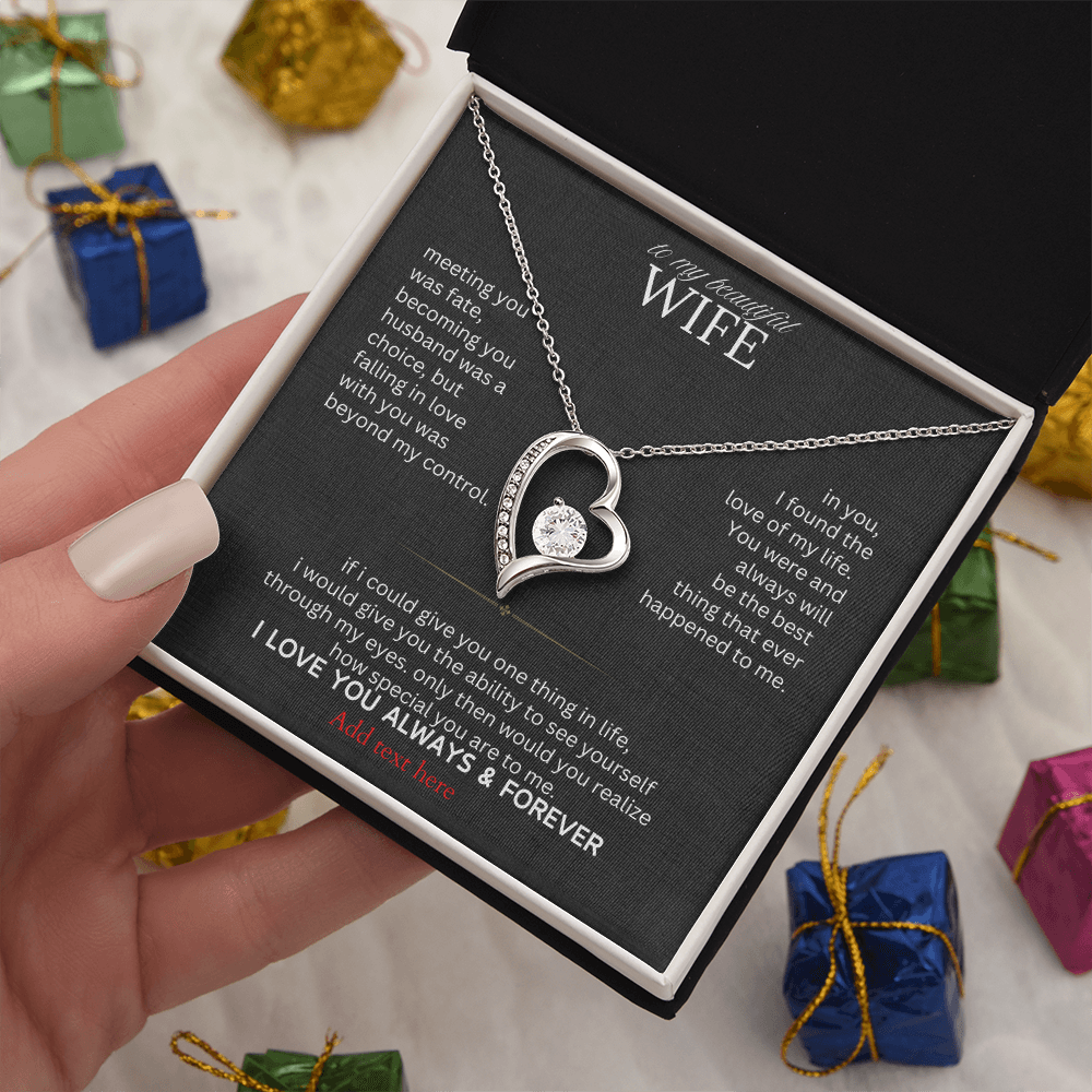 Gift for Wife " I Married You Because I Cant Live Without You" Love Knot Necklace
