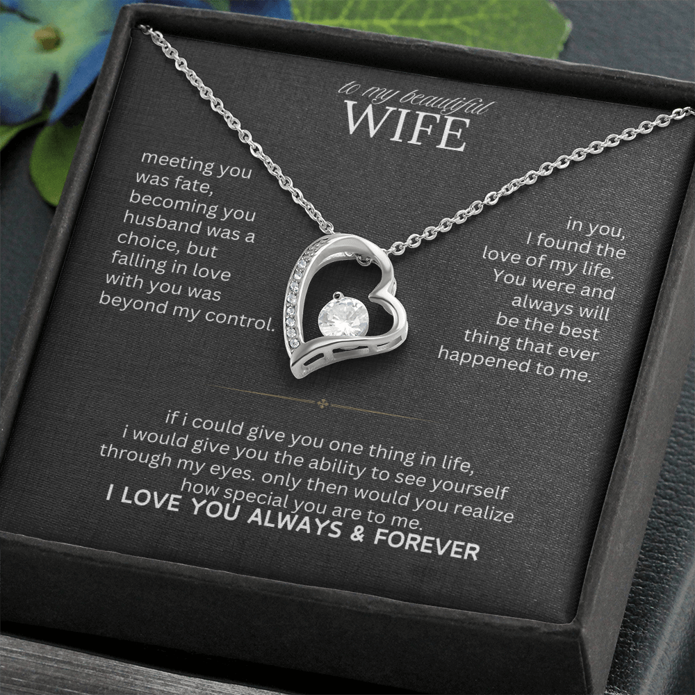 Gift for Wife " I Married You Because I Cant Live Without You" Love Knot Necklace