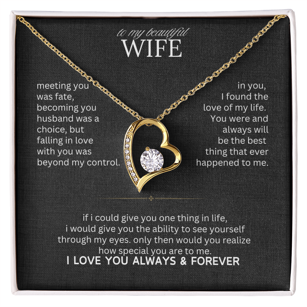 Gift for Wife " I Married You Because I Cant Live Without You" Love Knot Necklace