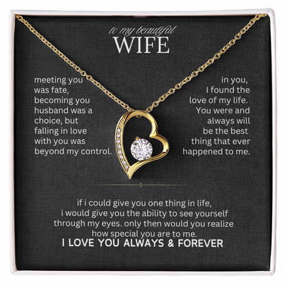 Gift for Wife " I Married You Because I Cant Live Without You" Love Knot Necklace