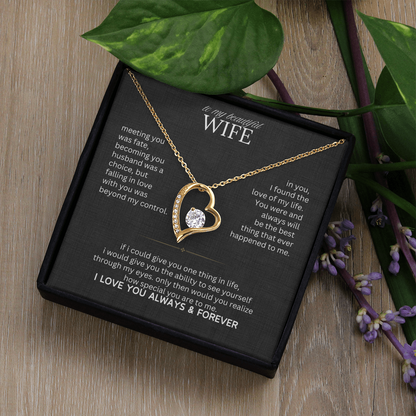 Gift for Wife " I Married You Because I Cant Live Without You" Love Knot Necklace