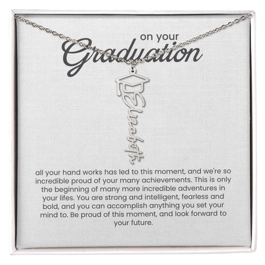 Personalized Graduation Necklace, School Engraved Necklace, College Graduation Favors, Gift For Her, Class of 2026, Memorial Necklace