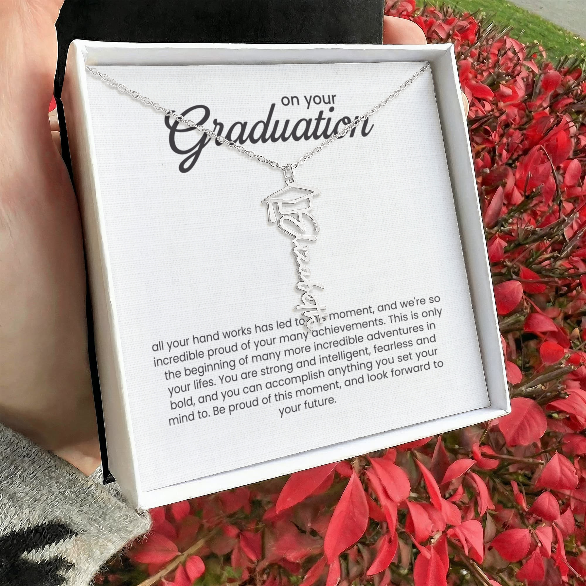 Personalized Graduation Necklace, School Engraved Necklace, College Graduation Favors, Gift For Her, Class of 2026, Memorial Necklace