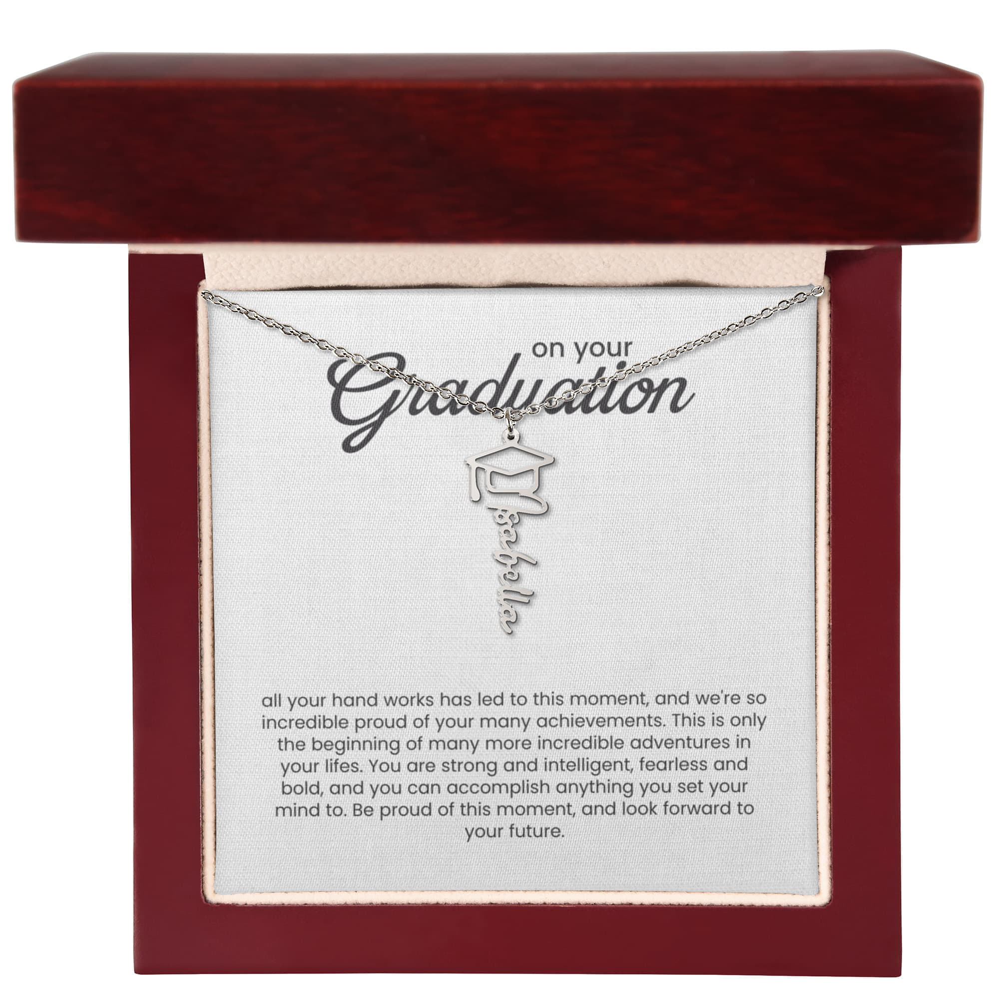 Personalized Graduation Necklace, School Engraved Necklace, College Graduation Favors, Gift For Her, Class of 2026, Memorial Necklace
