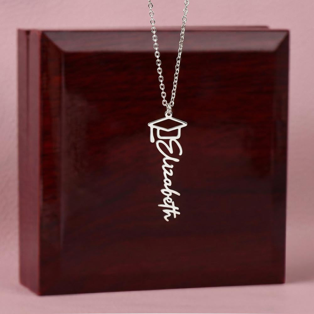 Personalized Graduation Necklace, School Engraved Necklace, College Graduation Favors, Gift For Her, Class of 2026, Memorial Necklace