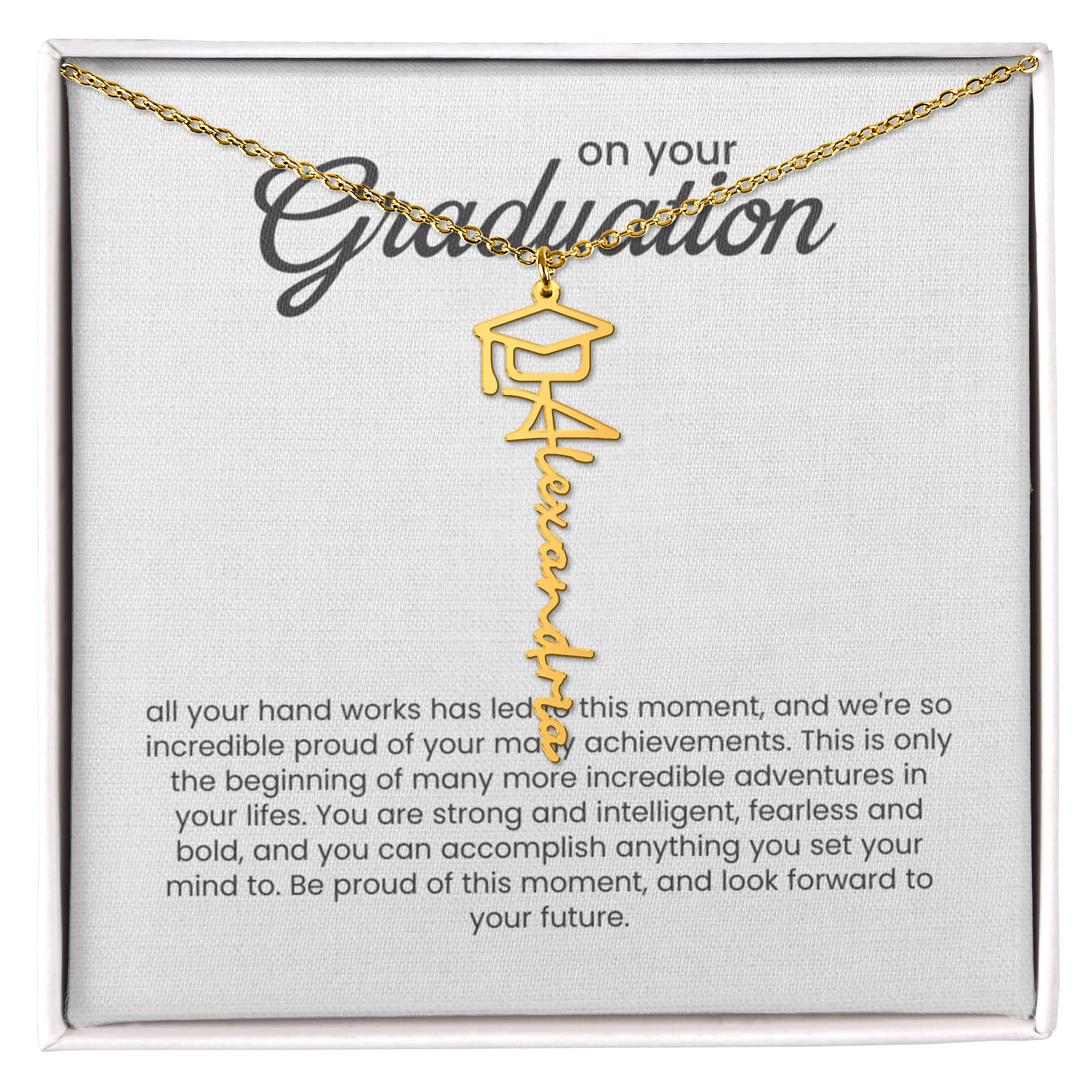 Personalized Graduation Necklace, School Engraved Necklace, College Graduation Favors, Gift For Her, Class of 2026, Memorial Necklace