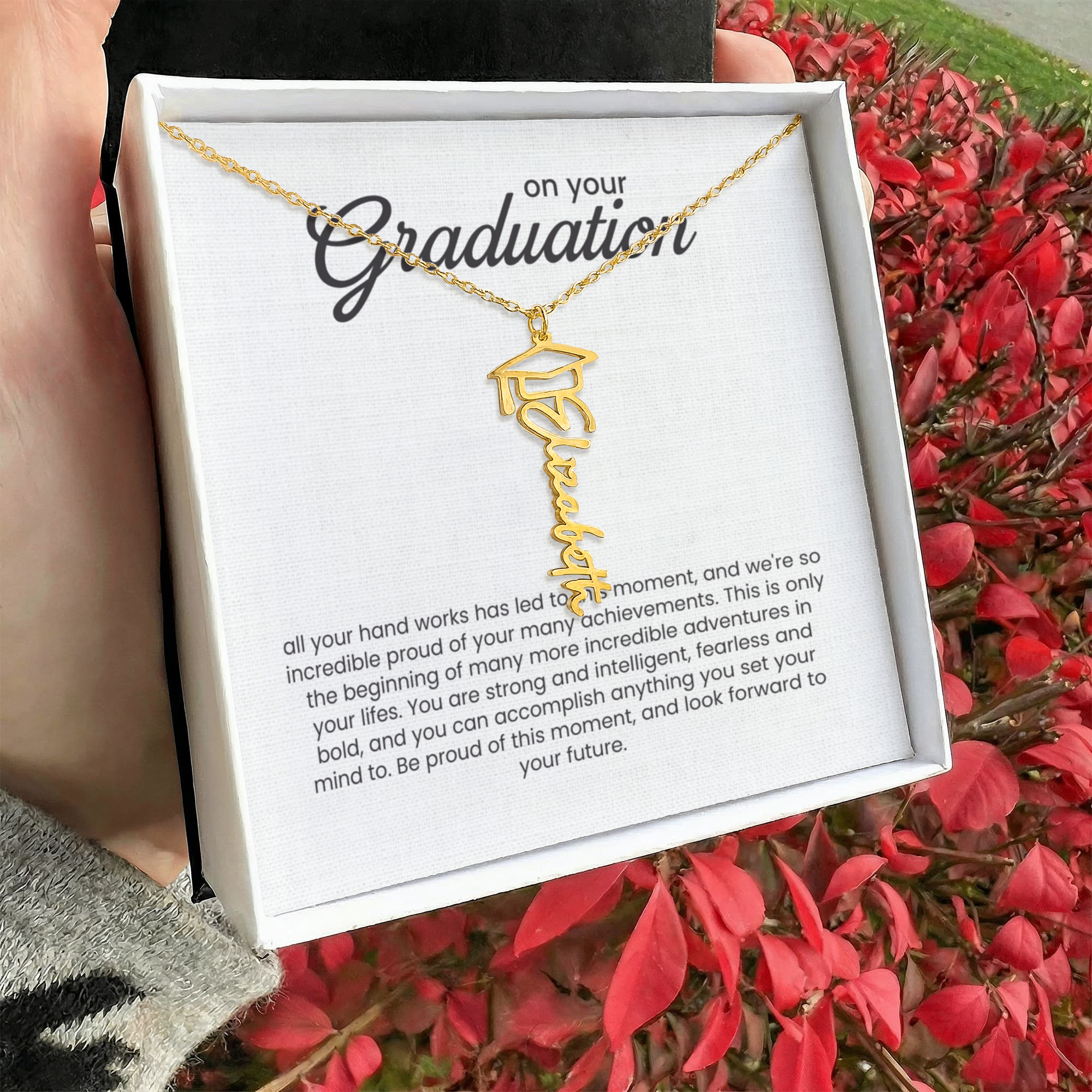 Personalized Graduation Necklace, School Engraved Necklace, College Graduation Favors, Gift For Her, Class of 2026, Memorial Necklace