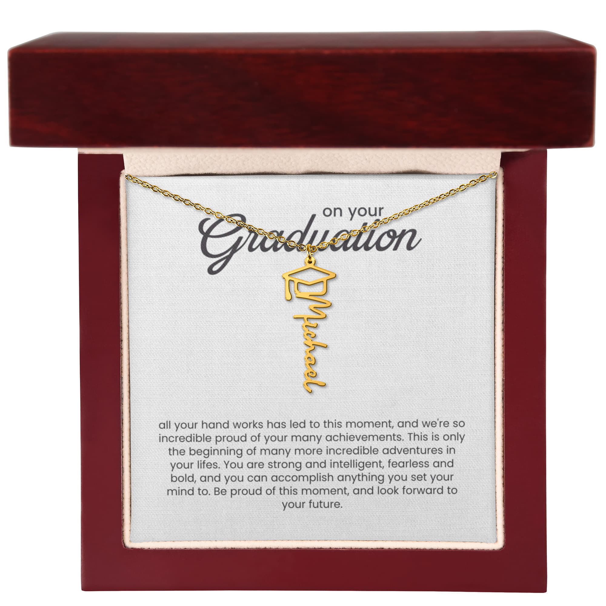 Personalized Graduation Necklace, School Engraved Necklace, College Graduation Favors, Gift For Her, Class of 2026, Memorial Necklace